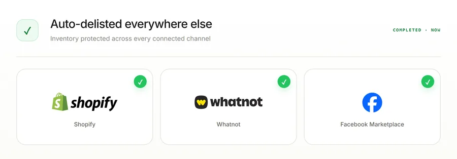 Auto-delisted on every other channel