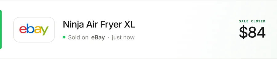Ninja Air Fryer XL sold on eBay for $84